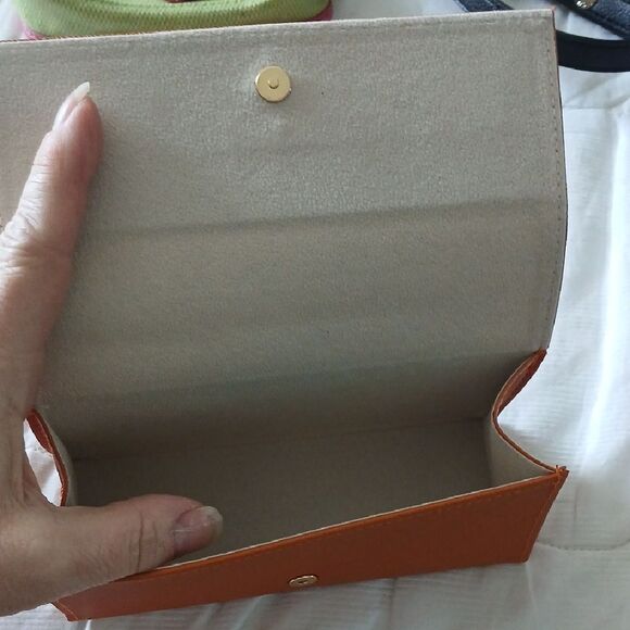 Tory Burch Orange Eyeglass Case - Picture 2 of 6